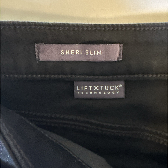 NWT‎ NYDJ Sheri Slim Ankle Jean in Black Rinse Cheetah Cuffed Hem Size 6 - Picture 7 of 12